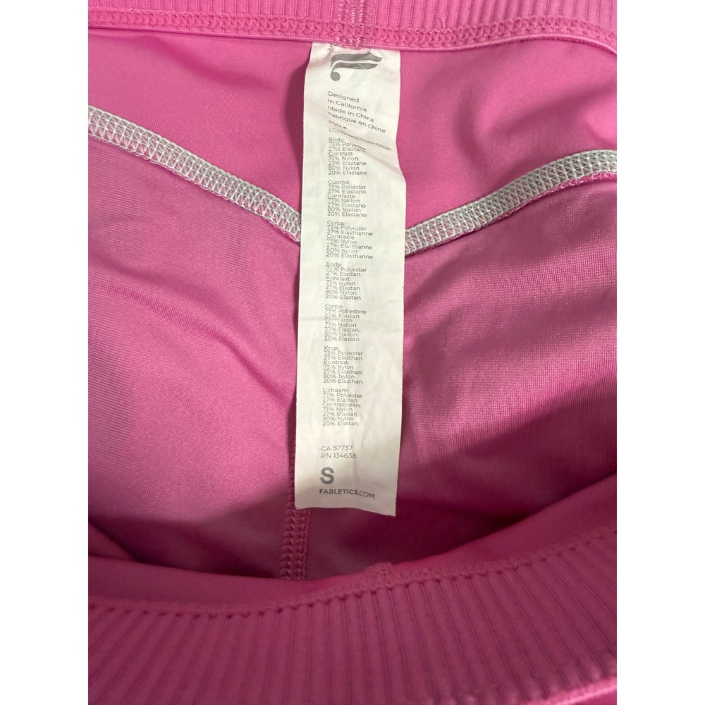 Fabletics Womens Pink Colorblock Pockets Leggings Contrast Stitch Size S - Picture 6 of 6
